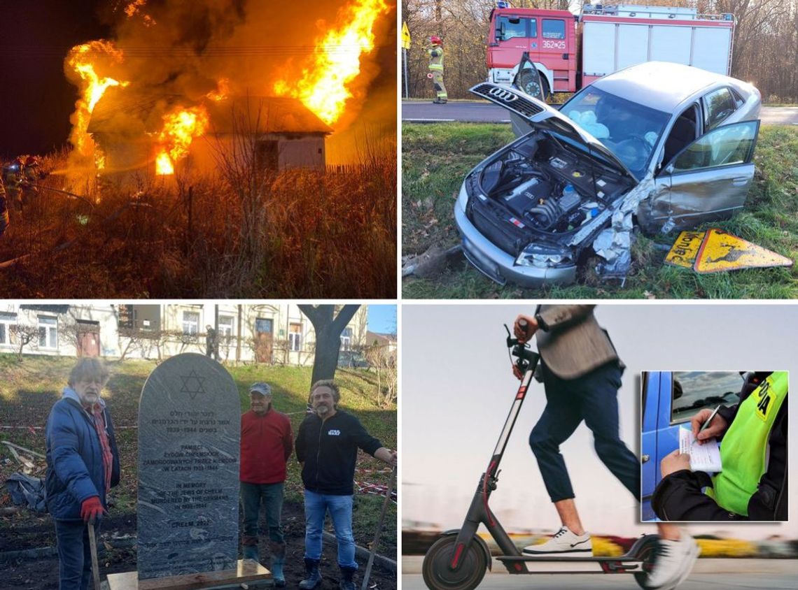 SuperFlesz (04-11-22): Zatrzymano podejrzewanych o podpalenia, czołówka w gminie Sawin, mandat i potrącenie na hulajnodzie, badanie techniczne samochodu po nowemu SuperFlesz (04-11-22): Zatrzymano podejrzewanych o podpalenia, czołówka w gminie Sawin, mandat i potrącenie na hulajnodzie, badanie techniczne samochodu po nowemu