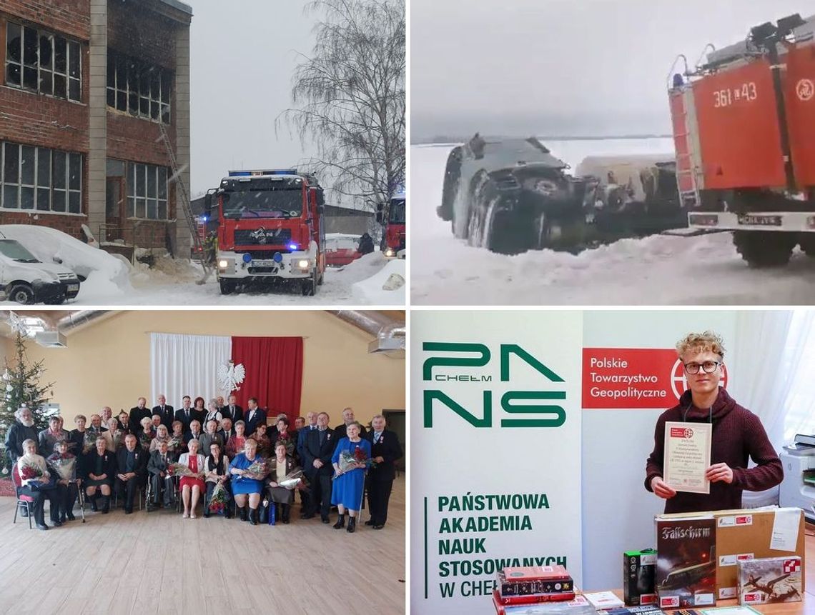 SuperFlesz (17-12-22): Pożar stolarni, cysterna w rowie, złote gody, wygrał indeks