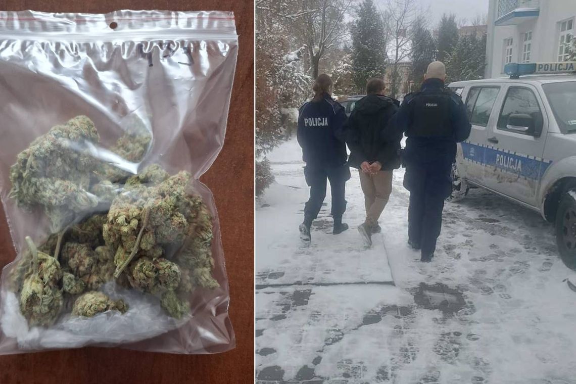 Pirat drogowy zatrzymany z narkotykami.