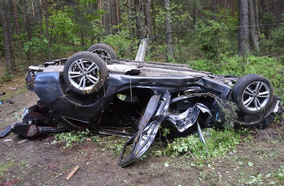 Tragedia na drodze. Łoś wbiegł pod auto – nie żyją dwie osoby [ZDJĘCIA]