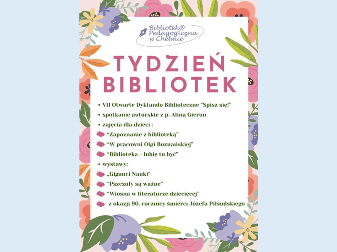 Tydzień bibliotek w Bibliotece Pedagogicznej w Chełmie