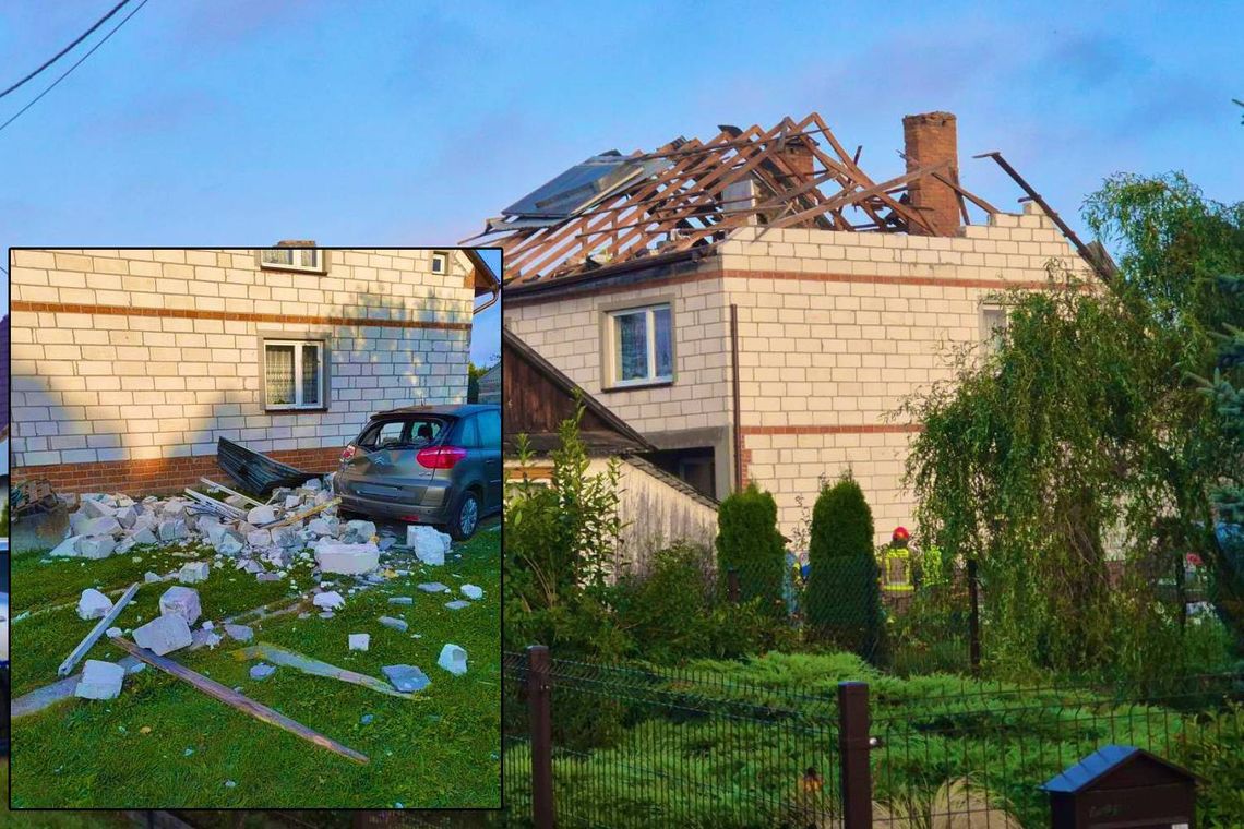 Upadek drona w gminie Wyryki? Uszkodzony dach domu, odwołane zajęcia w szkołach