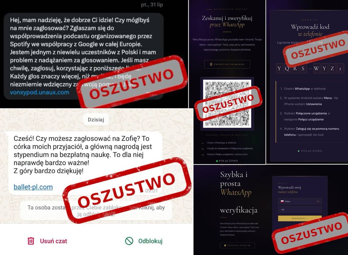 UWAGA! Oszuści przejmują konta w aplikacji WhatsApp pod pretekstem konkursu UWAGA! Oszuści przejmują konta w aplikacji WhatsApp pod pretekstem konkursu