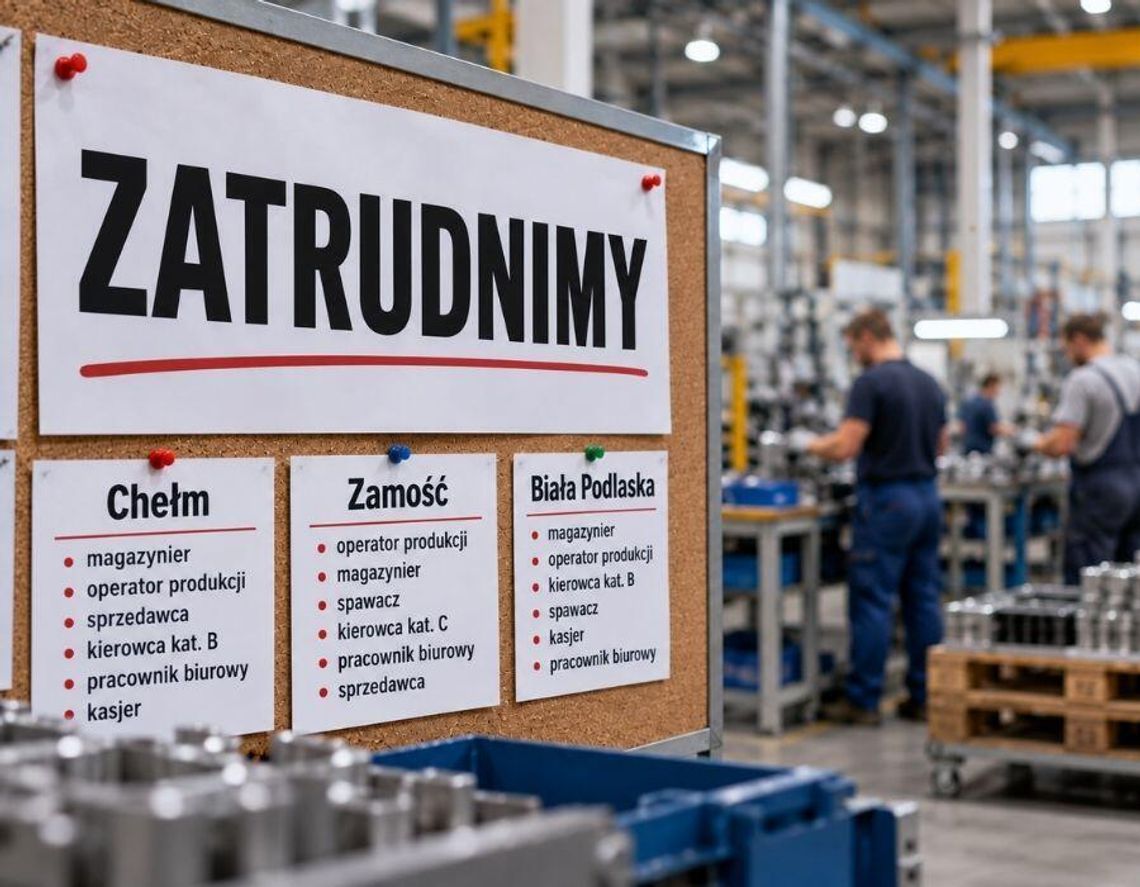 W Chełmie trudniej o pracownika niż w Zamościu i Białej Podlaskiej Zdjęcie ilustracyjne wygenerowane przy użyciu sztucznej inteligencji.
