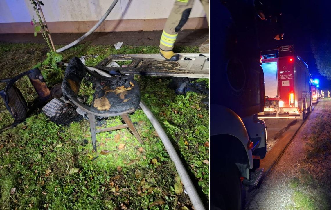 W domu w Ochoży wybuchł pożar. Poparzony mężczyzna trafił do szpitala