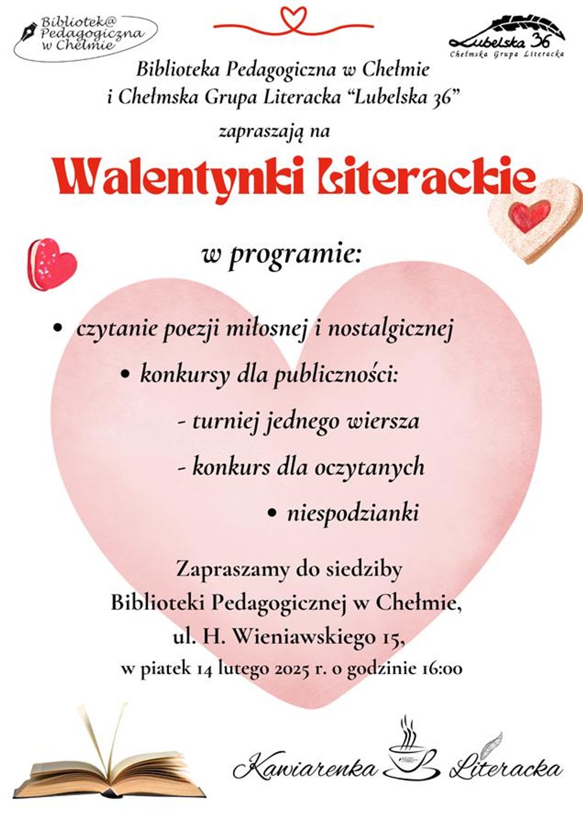 Walentynki w rytmie poezji w Bibliotece Pedagogicznej w Chełmie Walentynki w rytmie poezji w Bibliotece Pedagogicznej w Chełmie