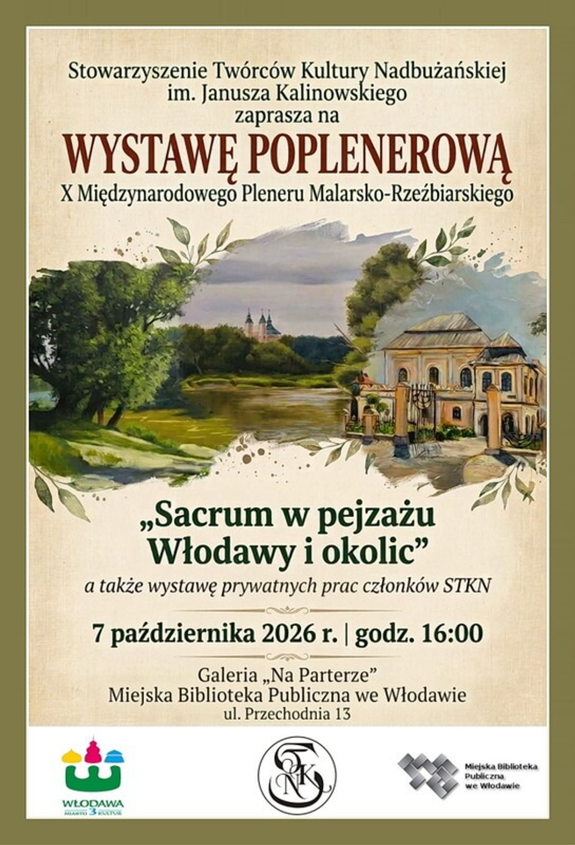 Wernisaż odbędzie się 7 października o godz. 16.00 w Galerii Na Parterze przy ul. Przechodniej 13 we Włodawie.