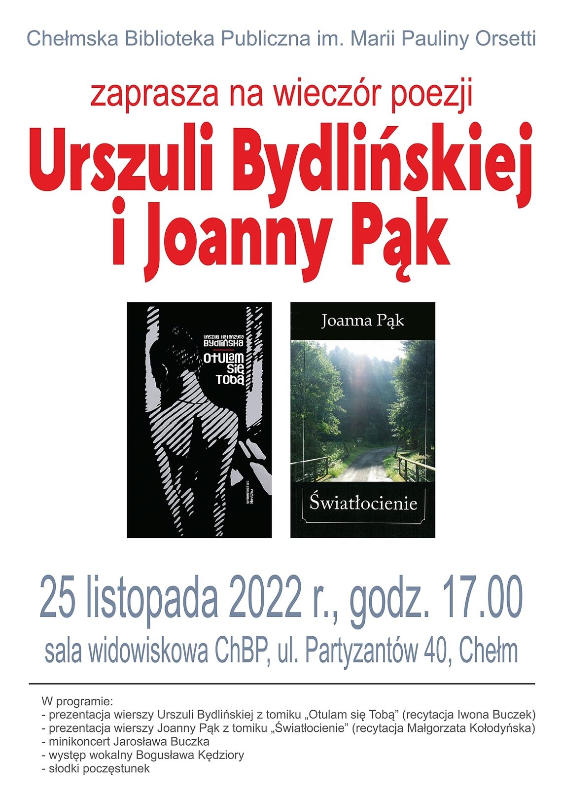 Wieczór poezji i muzyki w chełmskiej bibliotece