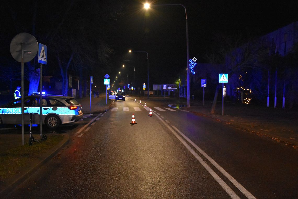 Włodawa. 7-latek na hulajnodze potrącony przez osobówkę. Chłopiec zabrany do szpitala