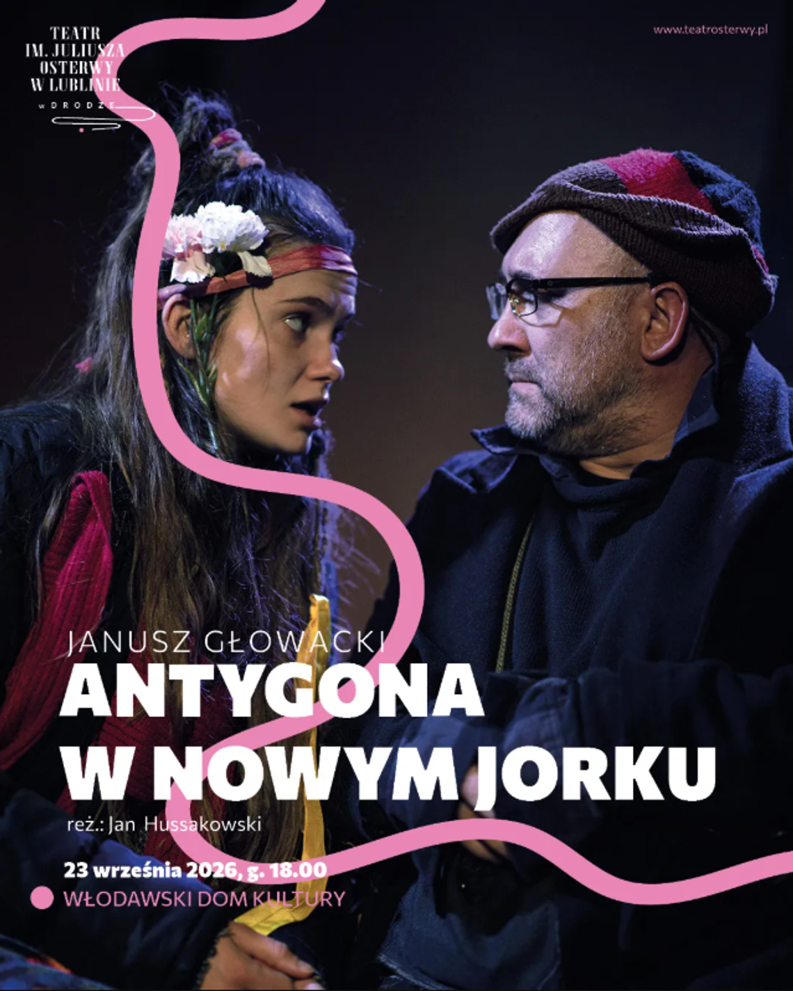 23 września we Włodawskim Domu Kultury o godzinie 18:00 publiczność będzie miała okazję obejrzeć spektakl „Antygonę w Nowym Jorku”.