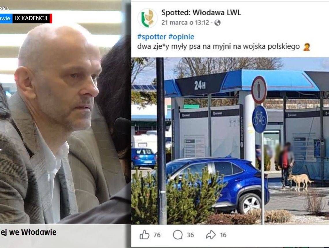 kard z sesji oraz z myjni samochodowej we włodawie