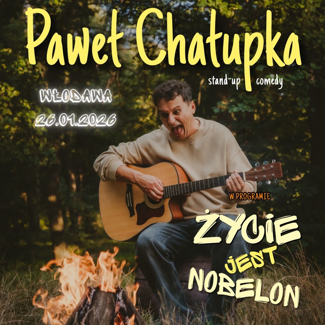 Paweł Chałupka wystąpi we Włodawskim Domu Kultury 26 stycznia o 19:00.