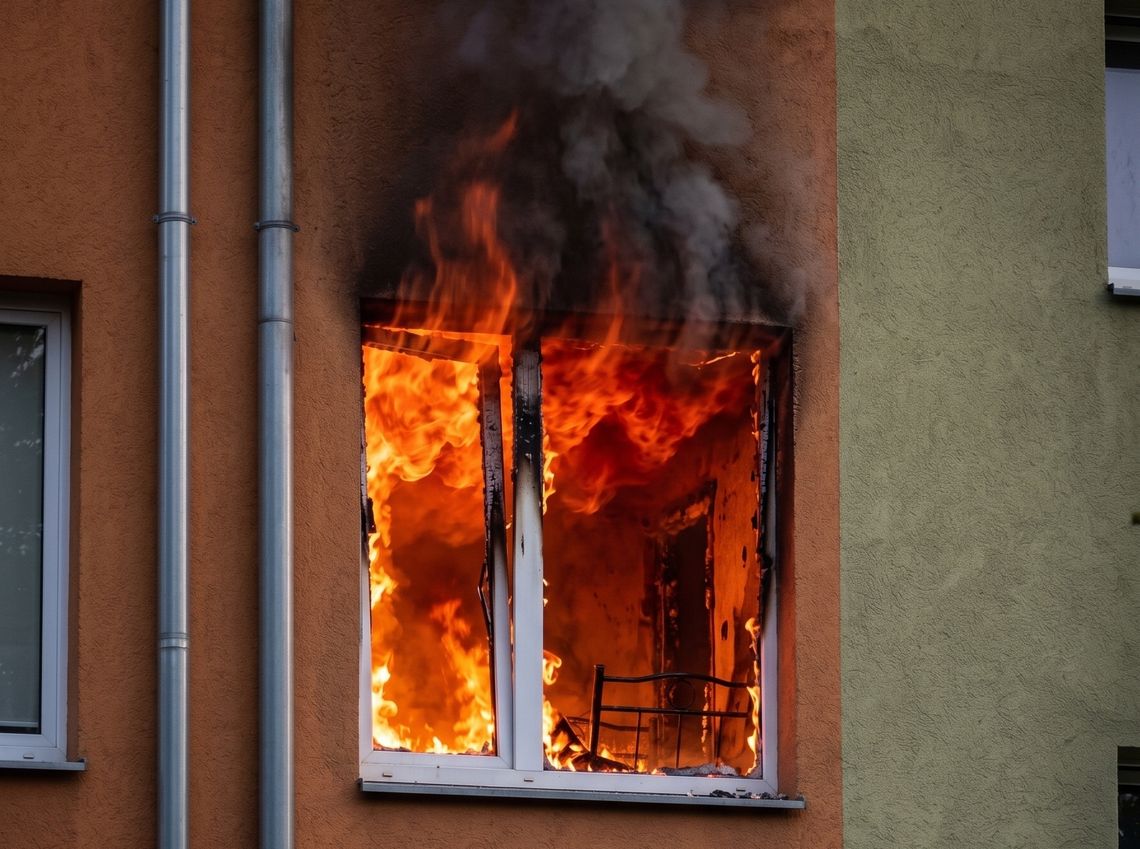 Włodawa. Płonęło mieszkanie na Tysiąclecia. Dowódca na ratunek 77-latce