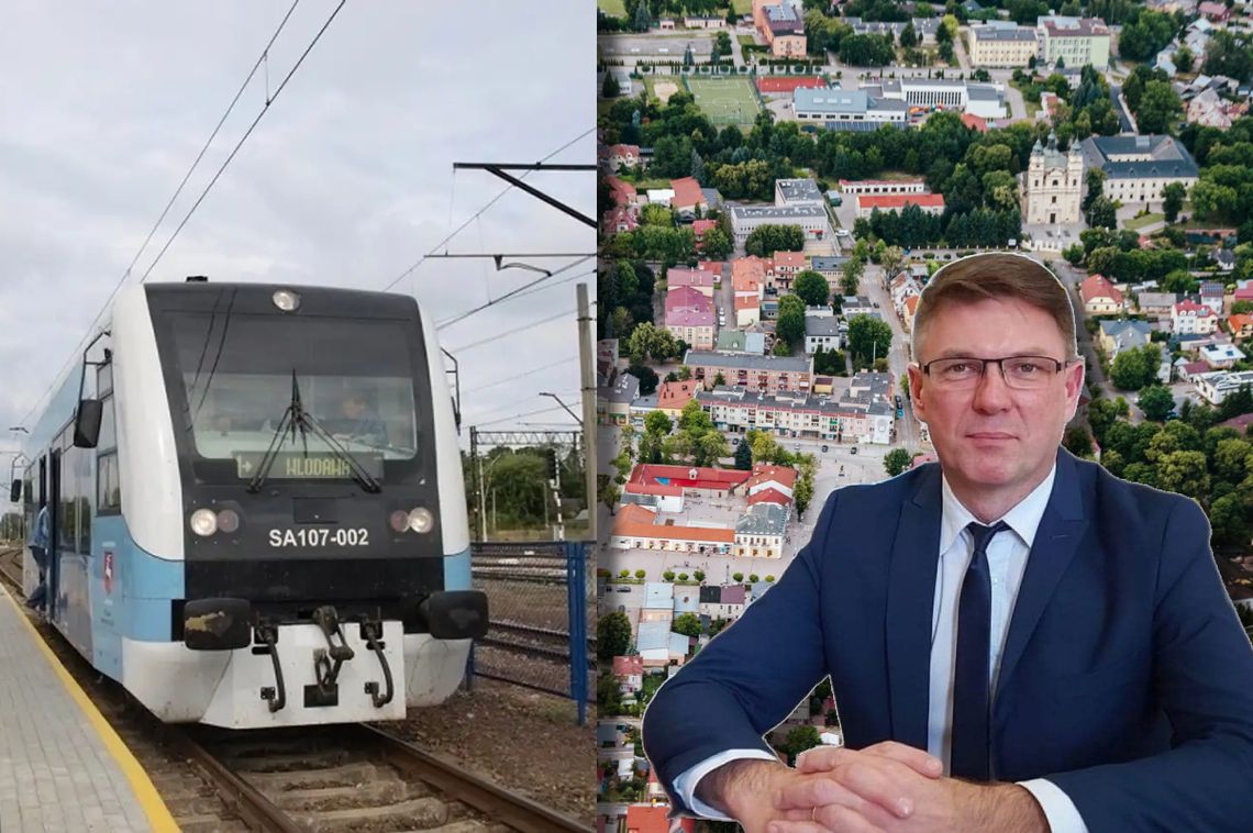 burmistrz włodawy wiesław muszyński i szynobus do włodawy