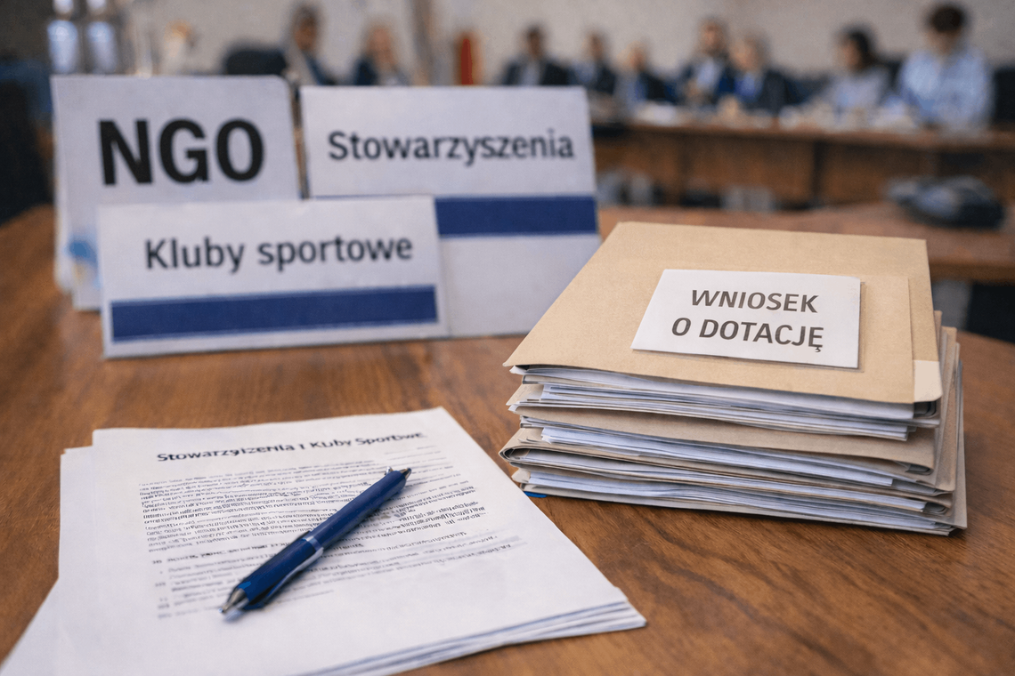 stos teczek z napisem wniosek o dotację