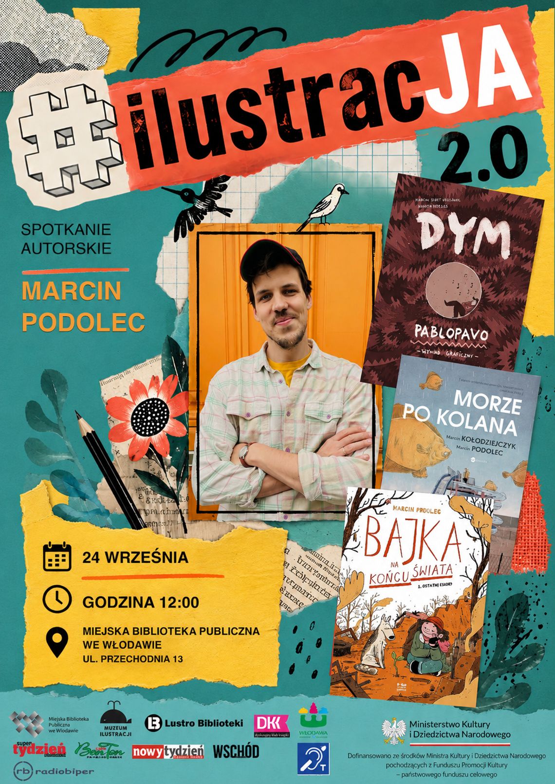 Włodawa. Spotkanie autorskie z Marcinem Podolcem w miejskiej bibliotece W Miejskiej Bibliotece Publicznej we Włodawie, 24 września o godzinie 12:00, odbędzie się spotkanie z z Marcinem Podolcem.