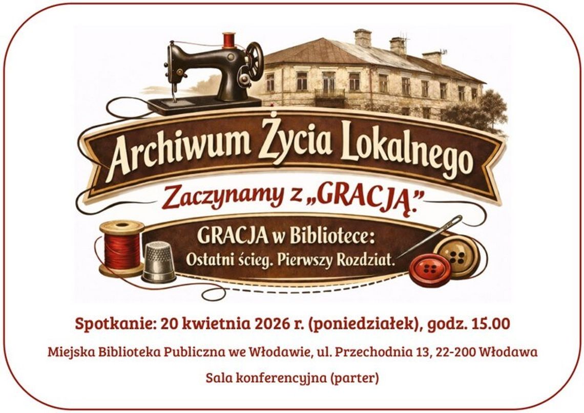 Spotkanie zaplanowano na 20 kwietnia o godzinie 15:00 w sali konferencyjnej na parterze budynku biblioteki.