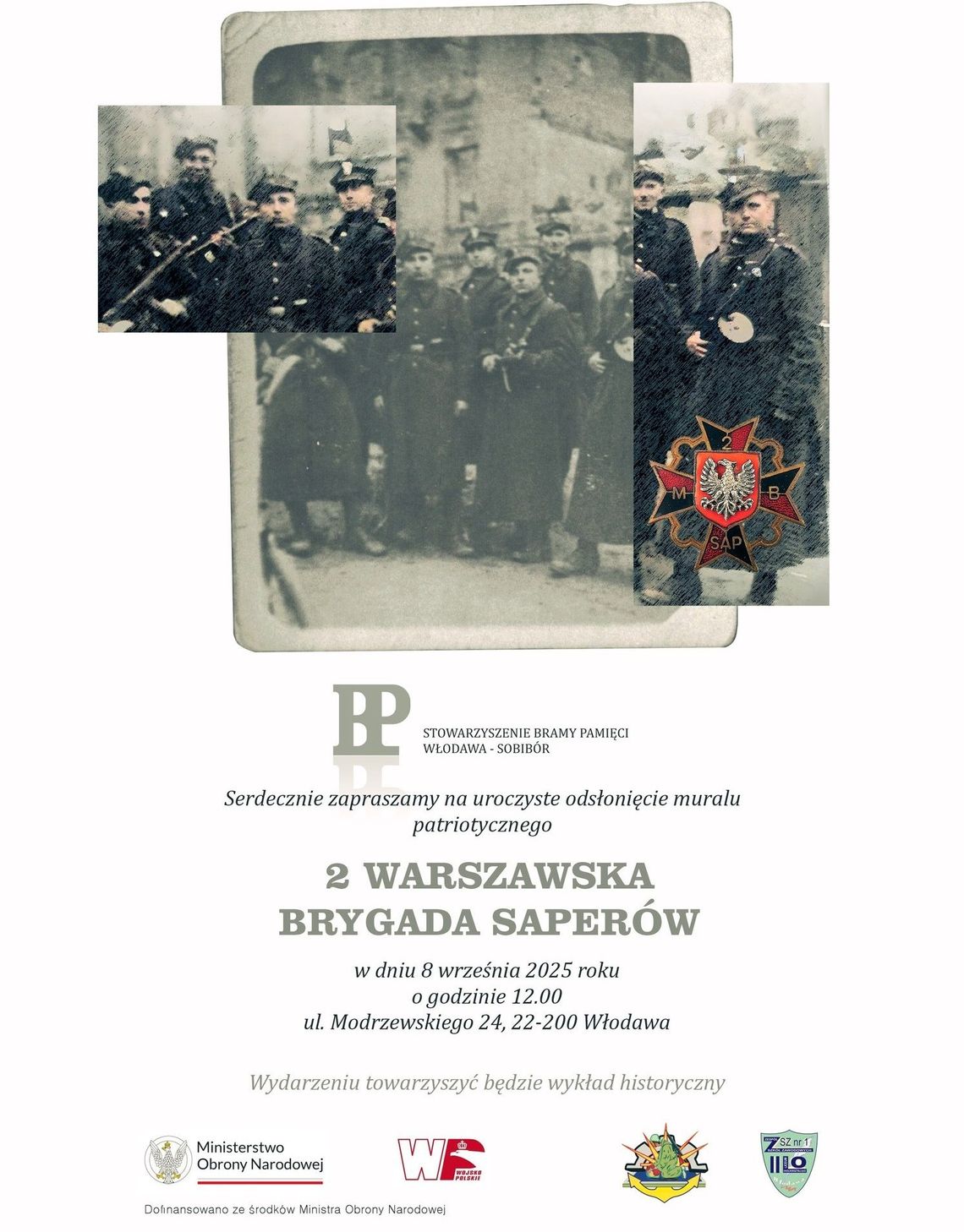 Włodawa upamiętni 2. Warszawską Brygadę Saperów. Uroczyste odsłonięcie muralu