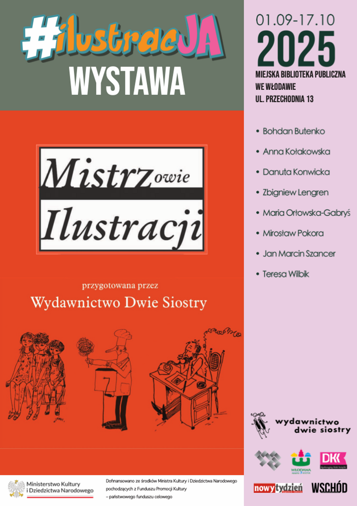 We Włodawskiej bibliotece można obejrzeć wystawę prezentującą polską grafikę książkową