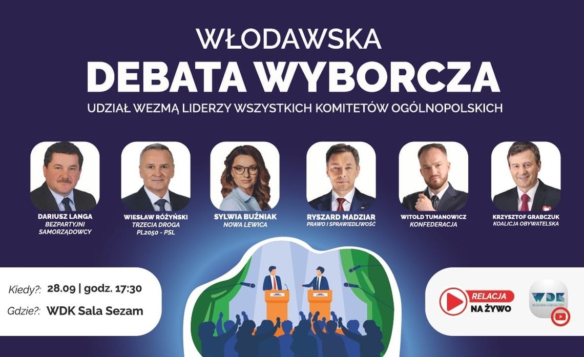 Włodawska debata wyborcza z liderami komitetów już dziś