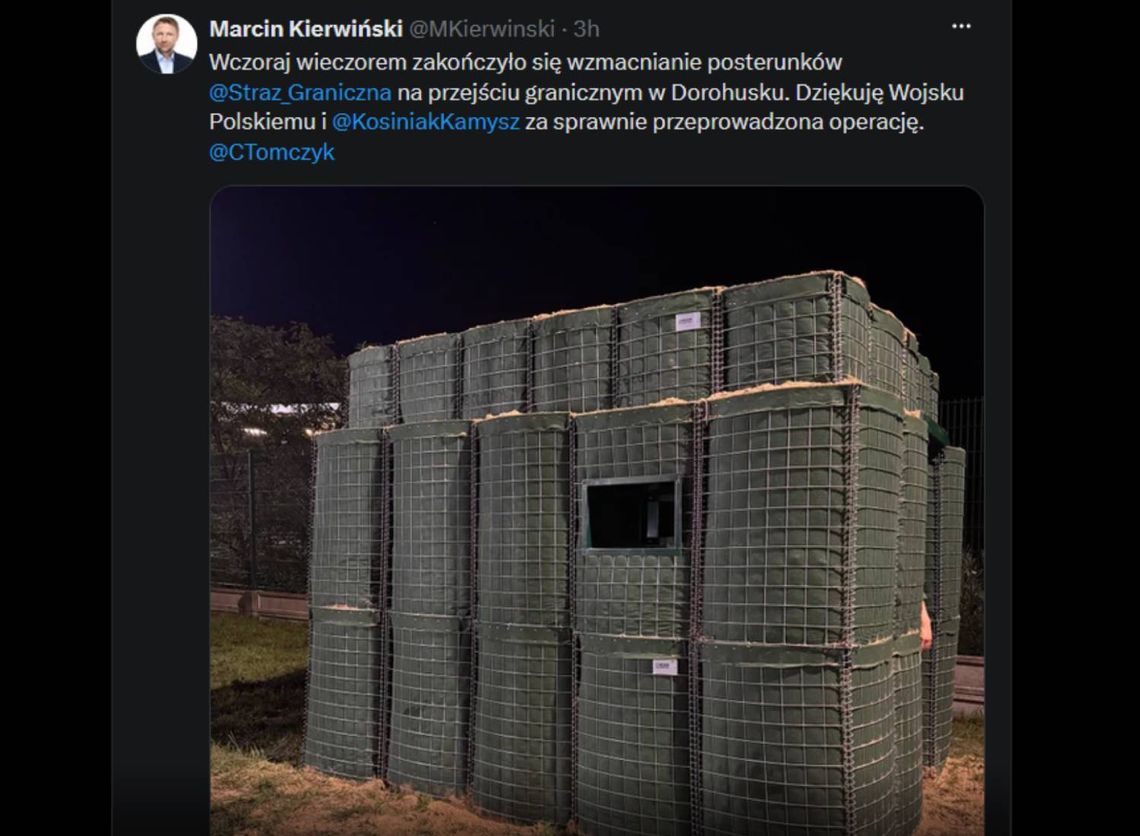 Wojsko Polskie wzmocniło posterunki w Dorohusku po atakach w Ukrainie Wojsko Polskie wzmocniło posterunki w Dorohusku po atakach w Ukrainie
