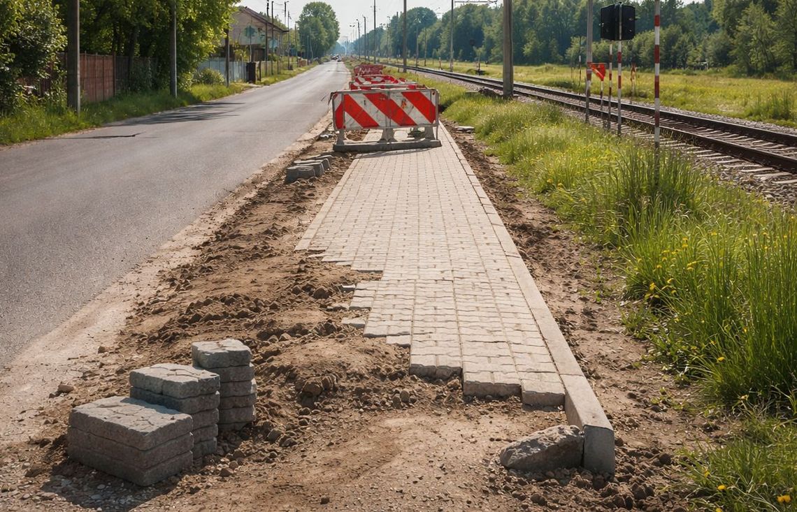 niedokończony chodnik