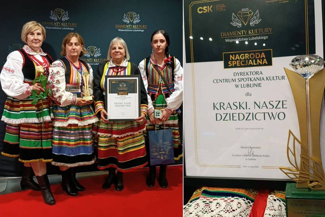 Krasnostawskie KRASKI z Nagrodą Specjalną na prestiżowej gali „Diamenty Kultury Województwa Lubelskiego” Krasnostawskie KRASKI z Nagrodą Specjalną na prestiżowej gali „Diamenty Kultury Województwa Lubelskiego”