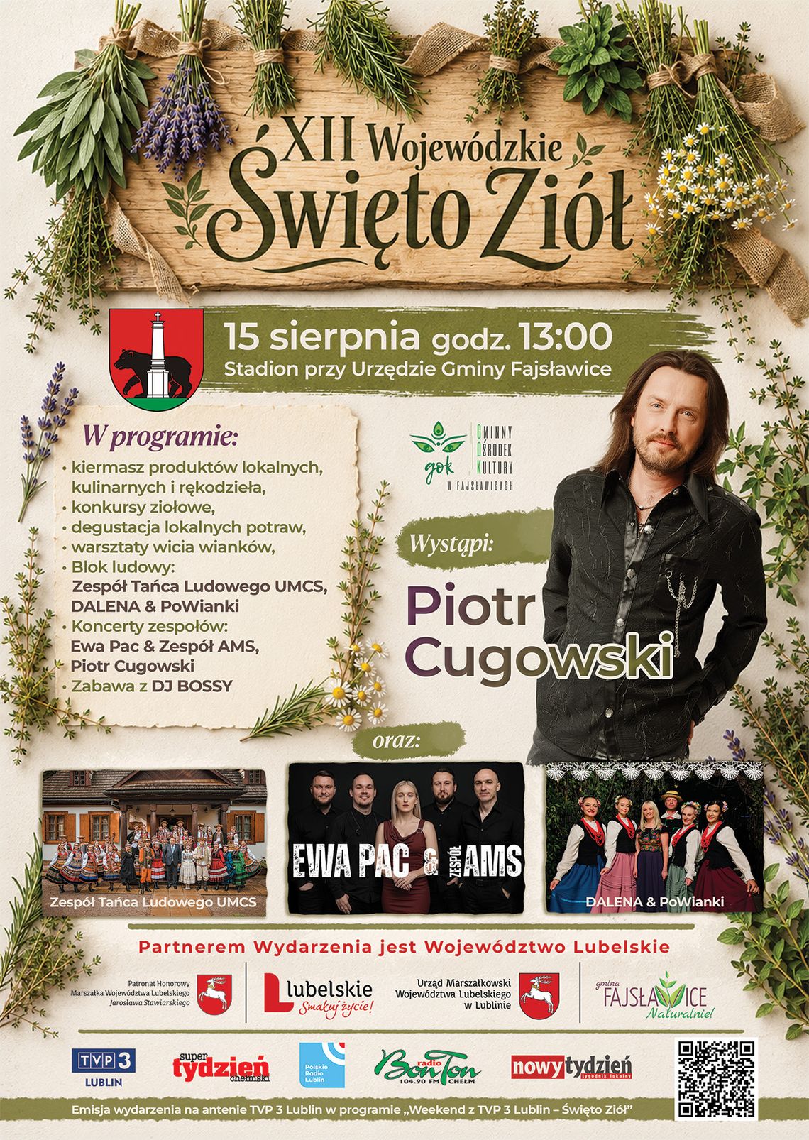 15 sierpnia w Fajsławicach odbędzie się XII Wojewódzkie Święto Ziół.