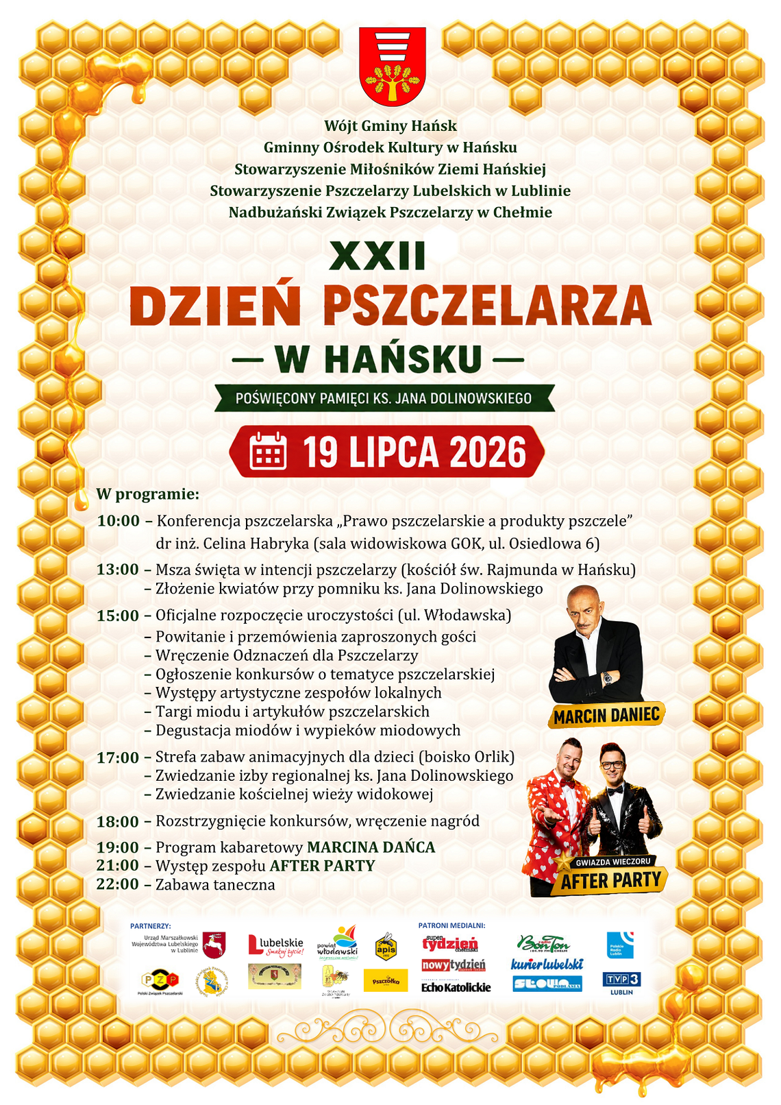 XXII Dzień Pszczelarza w Hańsku odbędzie się 19 lipca.