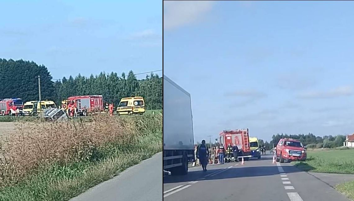 Z OSTATNIEJ CHWILI! Bus z pasażerami zjechał do rowu. Utrudnienia w ruchu