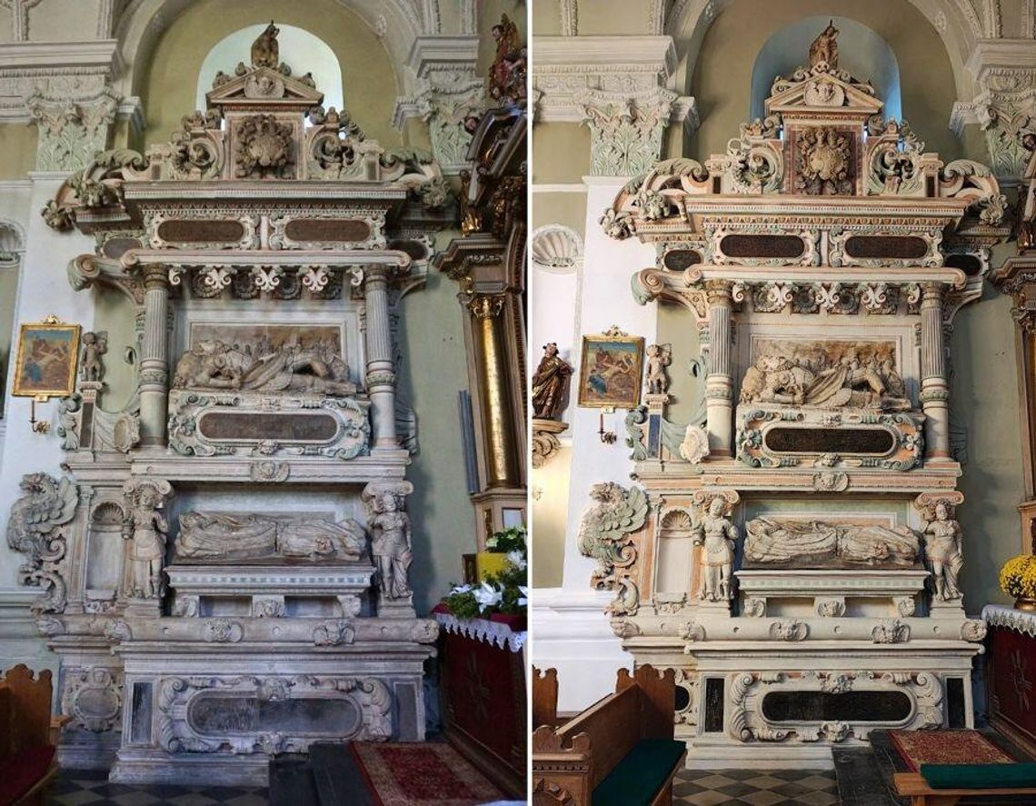 Zakończone prace konserwatorskie przy nagrobkach Arnulfa, Stanisława, Anny i Pawła Uchańskich w kościele Wniebowzięcia NMP w Uchaniach przywróciły zabytkom ich pierwotną kolorystykę i walory artystyczne. Zobacz efekty prac przy jednych z najcenniejszych renesansowych nagrobków regionu.