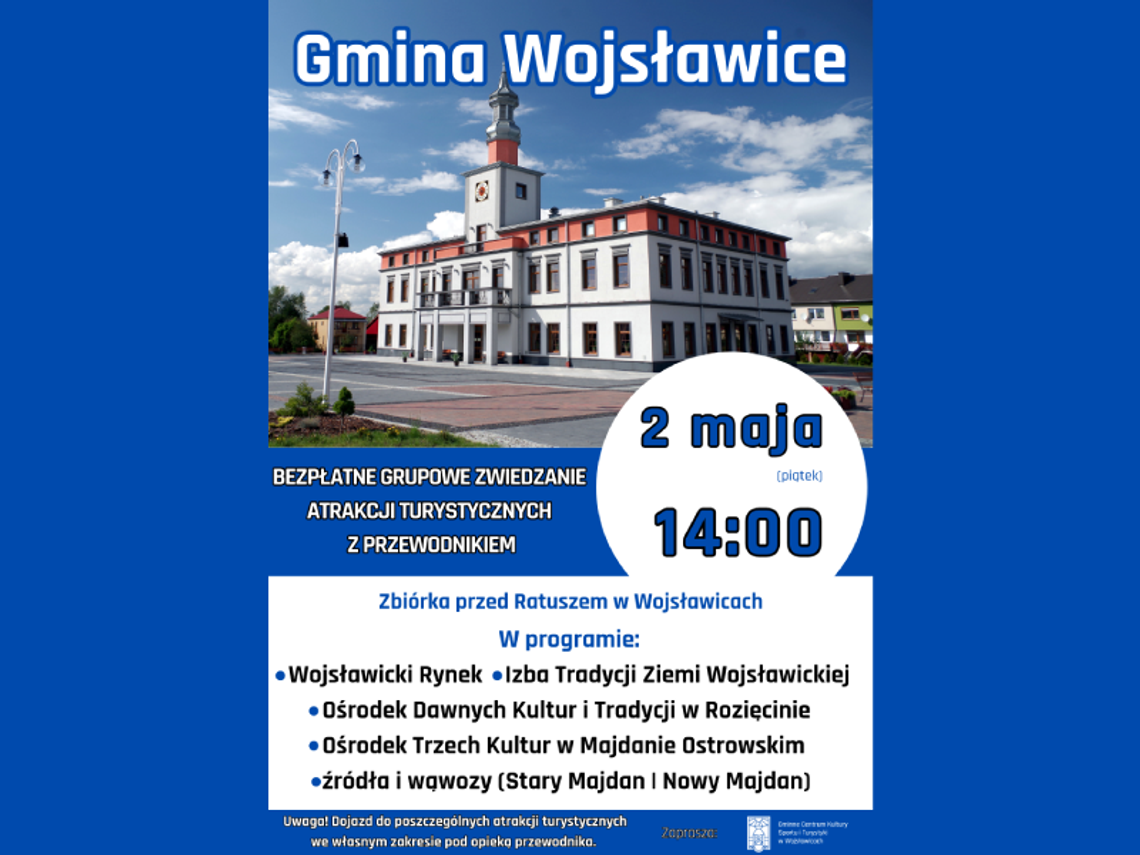 Zaproszenie do odkrywania gminy Wojsławice podczas majowego weekendu Zaproszenie do odkrywania gminy Wojsławice podczas majowego weekendu