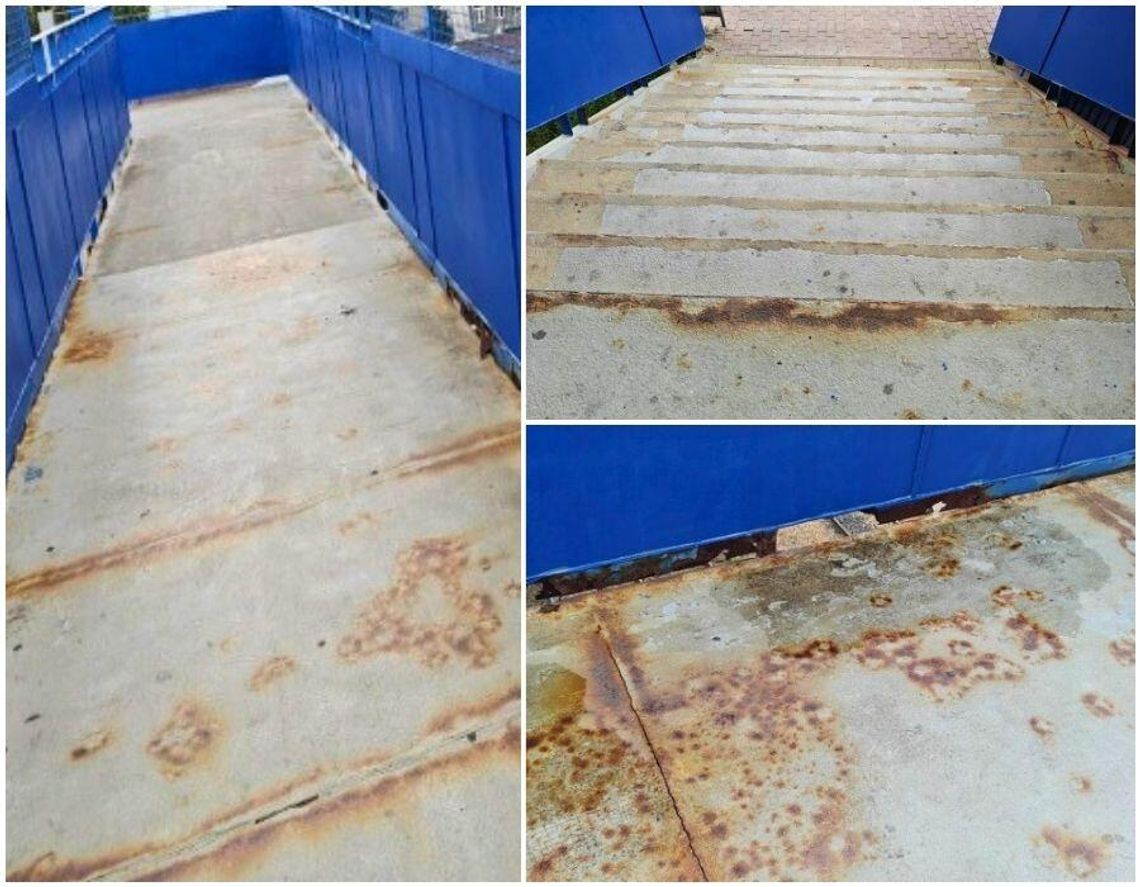 Zardzewiała kładka przy dworcu w Chełmie budzi obawy. Remontu w tym roku nie będzie Mimo jednoznacznych sygnałów o pogarszającym się stanie kładki i obaw o bezpieczeństwo pasażerów, miasto przyznaje, że z powodu ograniczeń finansowych jej remont nie zostanie przeprowadzony w tym roku. Nie padła też deklaracja odnośnie wyremontowania jej w 2026 roku.