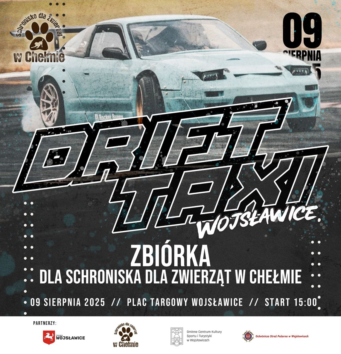 Zawitaj na "Drift Taxi" w Wojsławicach i pomóż zwierzakom