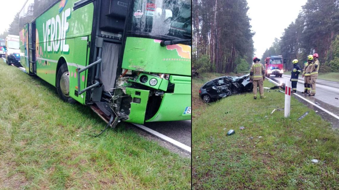 Z OSTATNIEJ CHWILI! Zderzenie autobusu z osobówką. Utrudnienia w ruchu!
