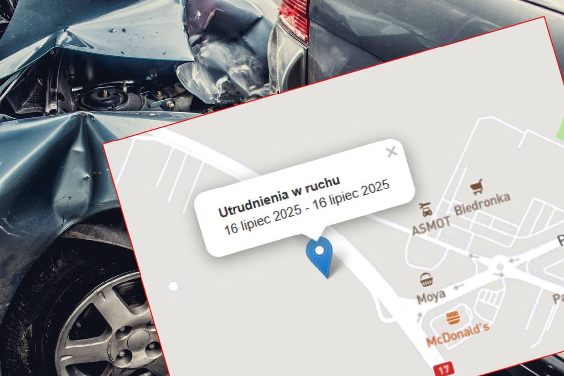 Zderzenie dwóch aut na DK17 w Krasnymstawie. Jedna osoba w szpitalu. Droga całkowicie zablokowana!