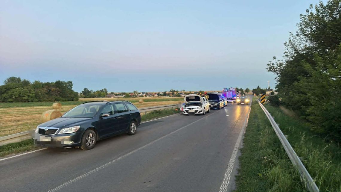 Zderzenie trzech aut w Rożdżałowie i wypadek motocyklisty w Zalesiu Kańskim Zderzenie trzech aut w Rożdżałowie i wypadek motocyklisty w Zalesiu Kańskim