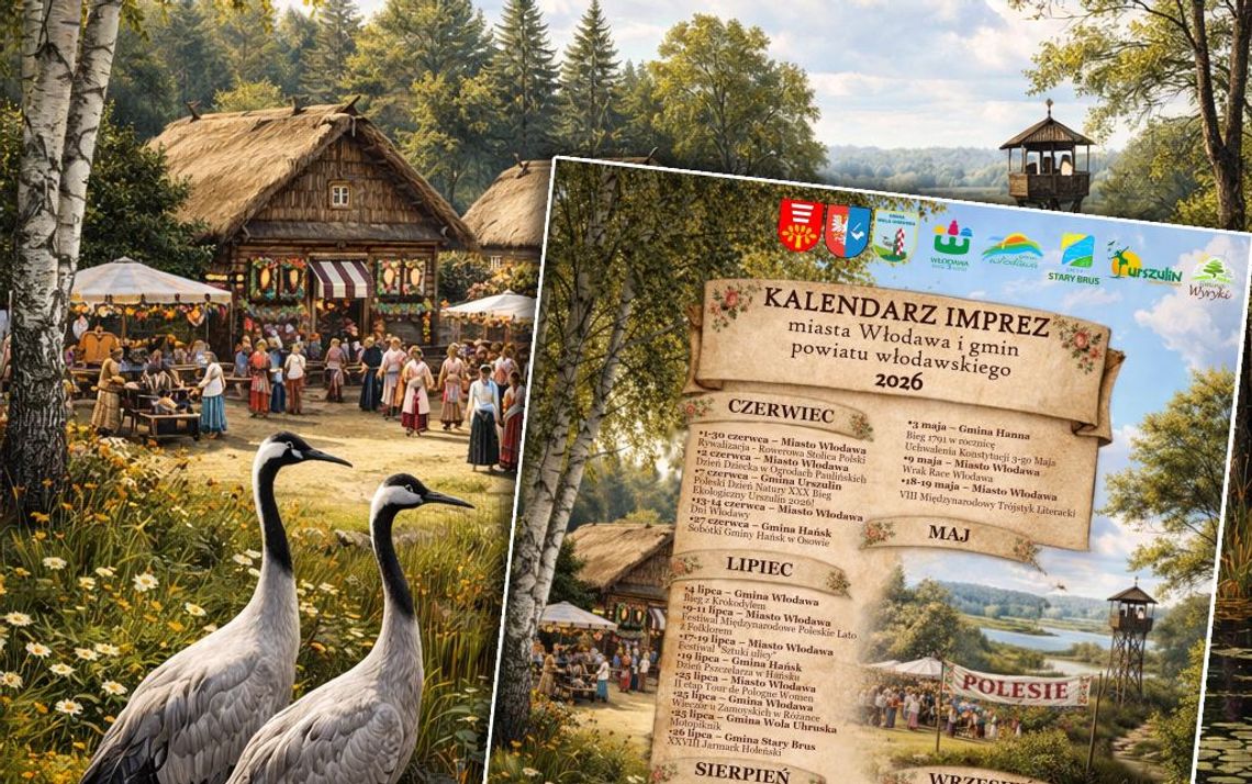 Znamy wspólny kalendarz imprez miasta i gmin powiatu włodawskiego plakat kalendarza imprez miasta i gmina powiatu włodawskiego 2026