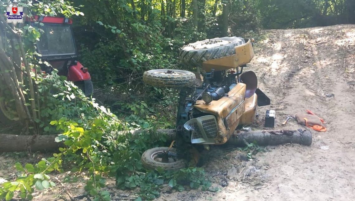 Tragedia w lesie. Ciągnik rolniczy przygniótł mężczyznę. Zmarł na miejscu