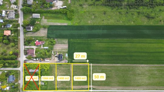 Działki budowlane w Janowie- 1400m2 - 85 zł/m2,