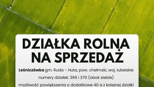 Sprzedam działkę rolną