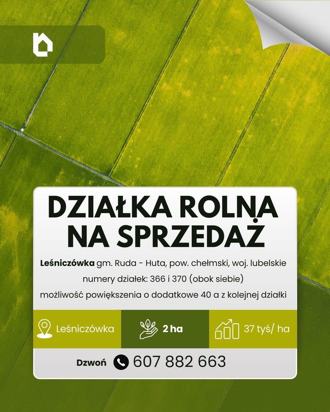 Sprzedam działkę rolną