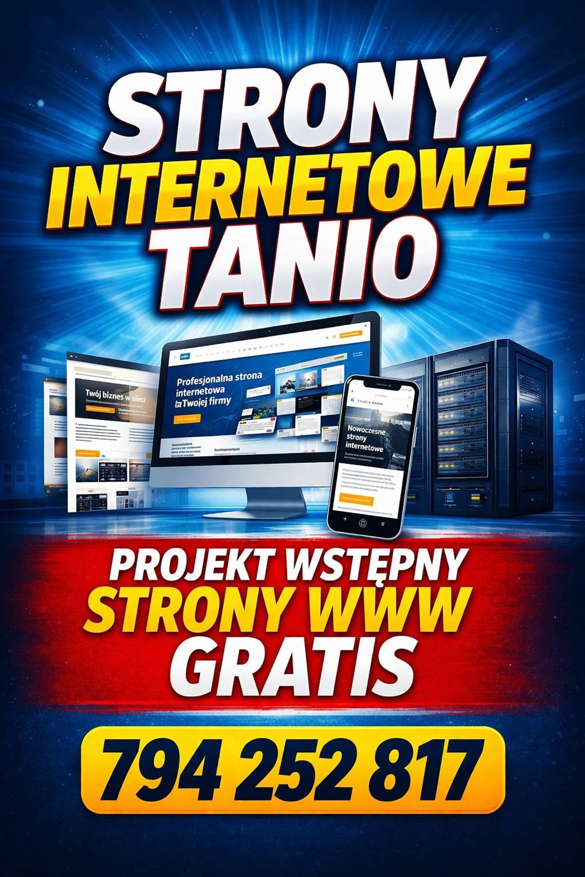 Strona WWW od 590 zł + projekt wstępny GRATIS Strona WWW od 590 zł + projekt wstępny GRATIS