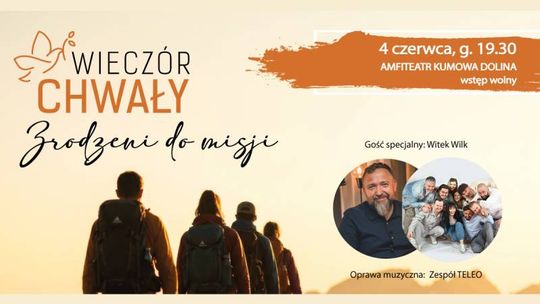 4 czerwca przyniesie mieszkańcom naszego regionu chwile pełne głębokich refleksji, poruszających opowieści oraz energetycznej muzyki wykonywanej na żywo w otwartej przestrzeni Amfiteatru Kumowa Dolina.