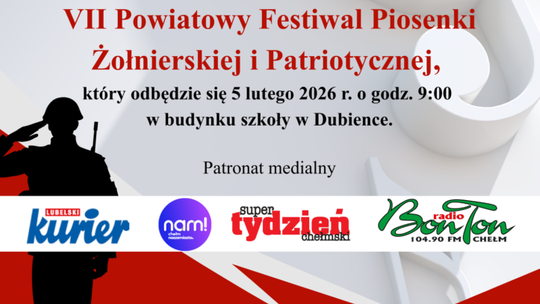 Gm. Dubienka. Nadchodzi VII edycja Powiatowego Festiwalu Piosenki Żołnierskiej i Patriotycznej