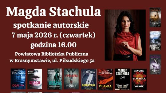 Magda Stachula spotka się z czytelnikami w Krasnymstawie