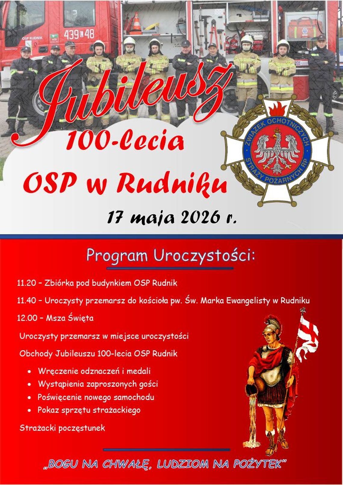100 lat OSP Rudnik. Jubileusz pełen tradycji, wyróżnień i strażackiej wspólnoty