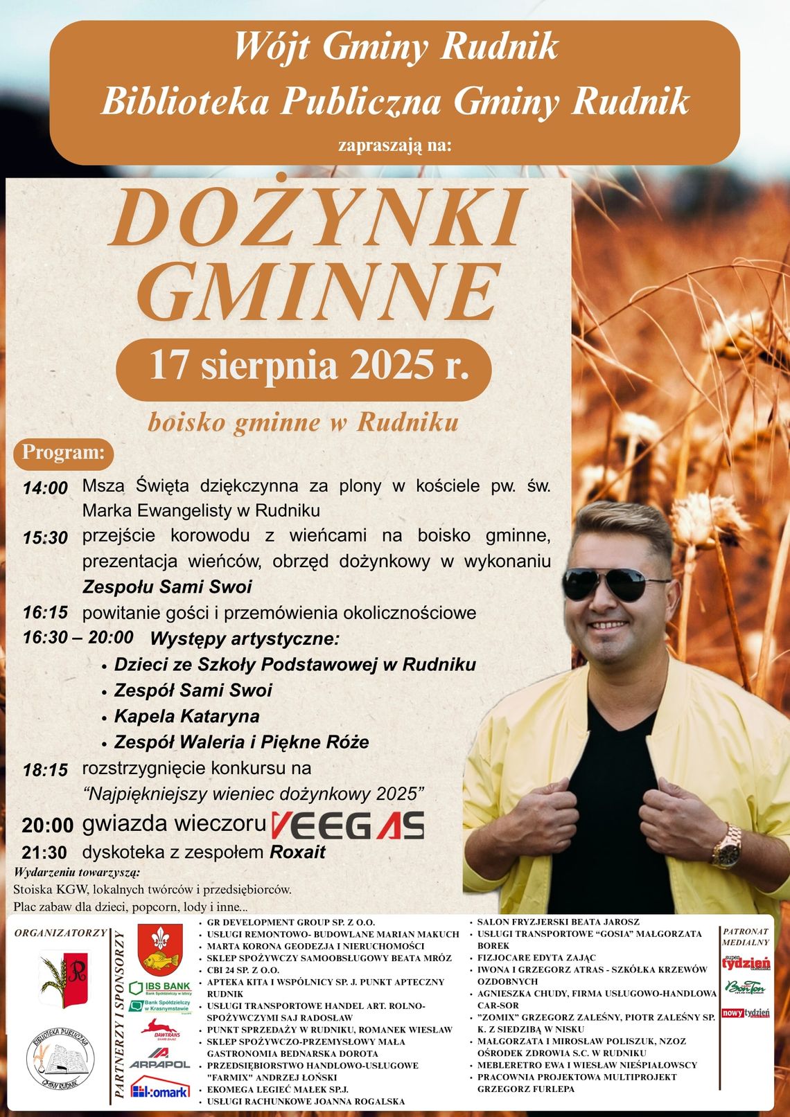 17 sierpnia mieszkańcy gminy Rudnik będą celebrować zakończenie żniw
