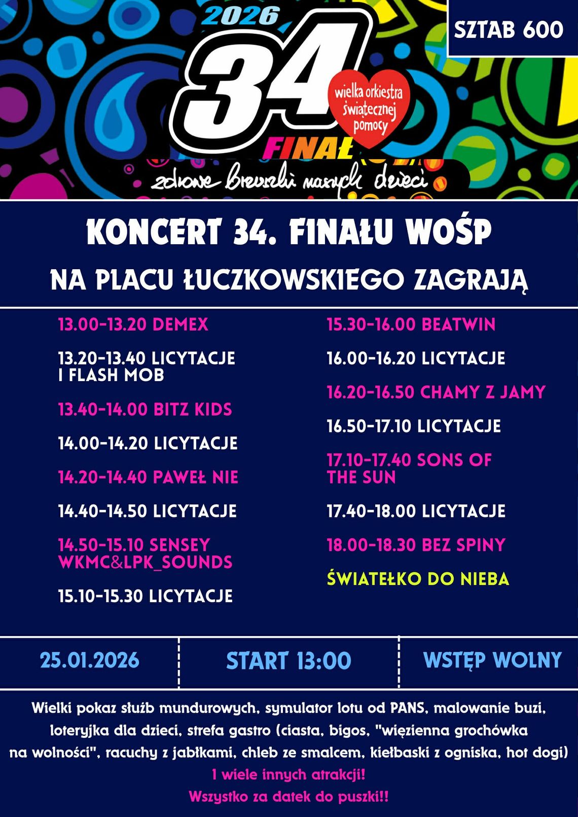 34. finał WOŚP w Chełmie! Dużo muzyki i licytacji