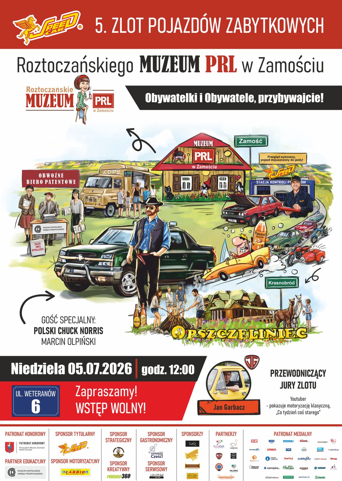 5 lipca jubileuszowy zlot zabytkowych pojazdów. Klasyki przejadą z Zamościa do Krasnobrodu W niedzielę, 5 lipca, odbędzie się Speed Car 5. Zlot Pojazdów Zabytkowych Roztoczańskiego Muzeum PRL w Zamościu.